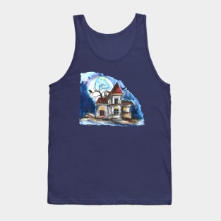 Halloween spooky House Tank Top